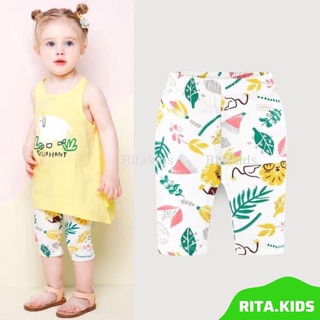 [ VẢI XUẤT] Quần Legging Lửng Bé Gái  Combo 5cái Thun Xuất Xịn Mềm Co Giãn Tốt 09-20kg