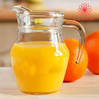 Ly Thủy Tinh Có Quai Miệng Rót Uống Trà Sữa 500 ML