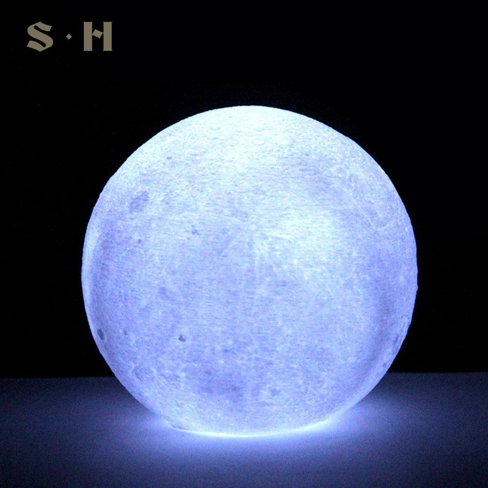 Đèn LED hình mặt trăng 3D nhiều màu
