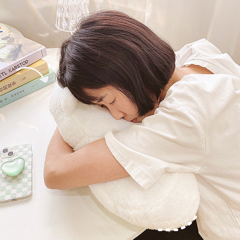 Gối Đầu Tựa Lưng Lông Cừu Kiểu Gấu Hoạt Hình, Có Tính Đàn Hồi