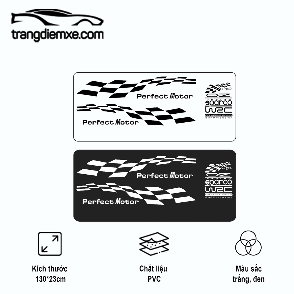Decal Dán Xe Hình Cờ Thể Thao Dán Xe Đầy Cá Tính Y53 Trangdiemxe