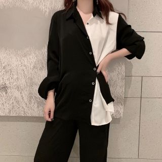 Áo sơ mi đen trắng Áo sơ mi dài tay