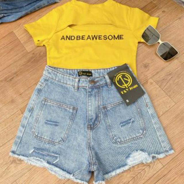 QUẦN SHORT NỮ SIZE NHỎ TÚI VUÔNG RÁCH T&amp;Y
