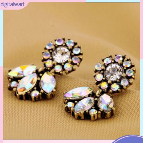 Khuyên Tai Đính Đá Hình Hoa Phong Cách Bohemian Thanh Lịch Dành Cho Nữ