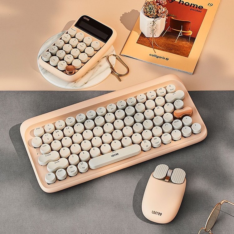 Bàn phím cơ Bluetooth Lofree - Milk Tea