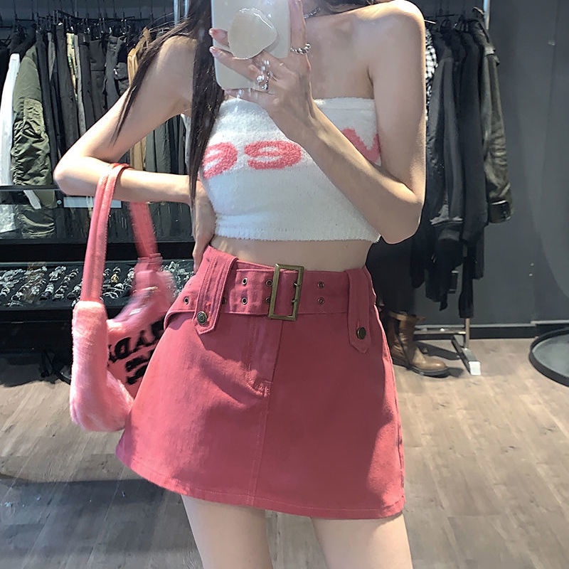 Chân Váy Denim Dáng Chữ a Lưng Cao Thời Trang Mùa Hè Phong Cách Mới Cho Nữ