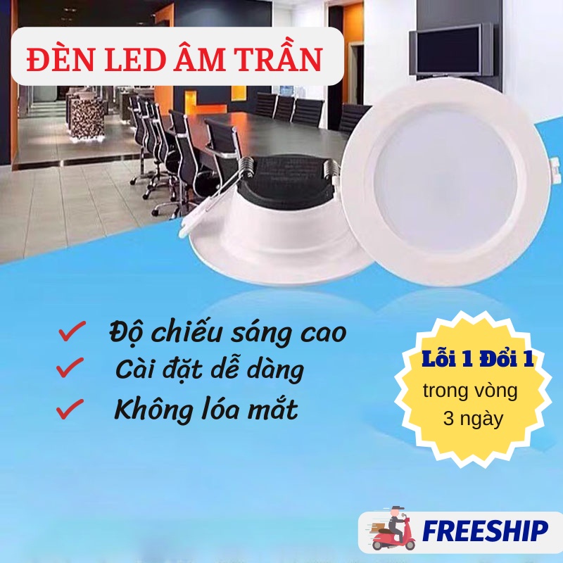 Đèn Ốp Tường Đèn Led Âm Trần Thế Hệ Mới 3 Chế Độ Màu Siêu Sáng Denled.akio