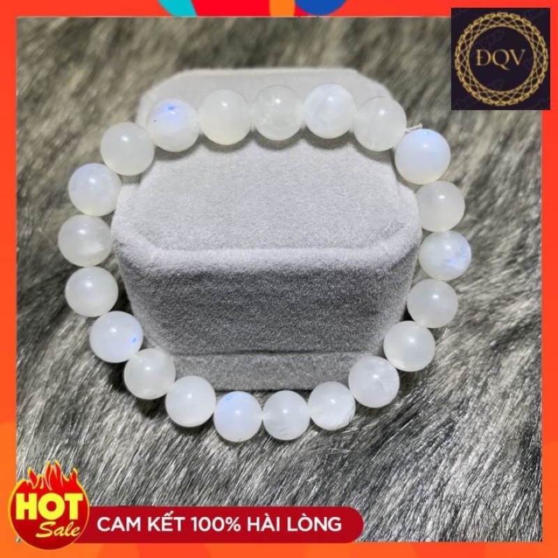 [VIP] Chuỗi vòng đeo tay đá mặt trăng (Moonstone) size 7-15li hợp với mệnh Kim và Thổ - ĐQV