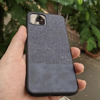 Ốp lưng viền TPU lưng vải fabric, da cho Google Pixel 3a