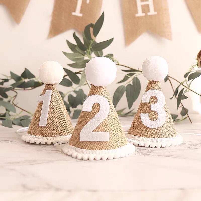 Mũ Cói  Sinh Nhật Phong Cách Hàn Quốc Kute