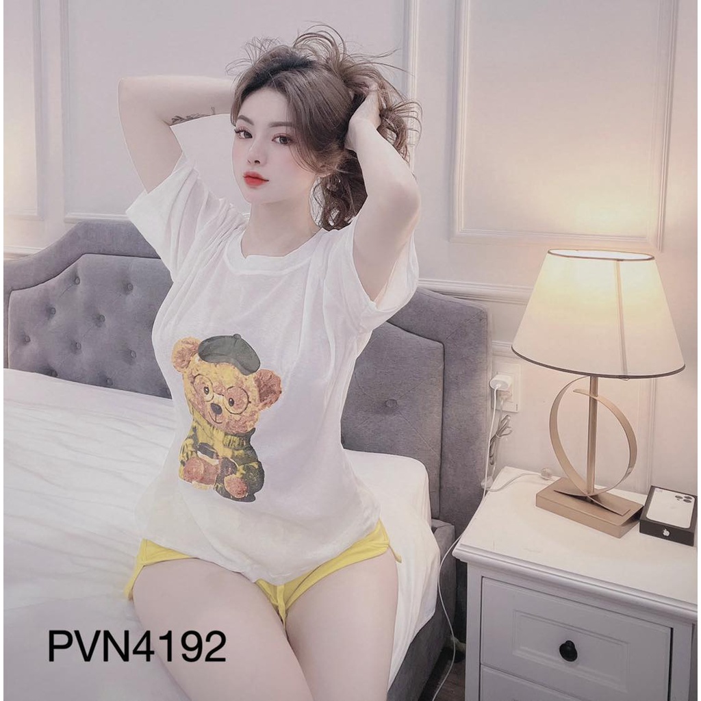 Áo gấu đội nón + quần
