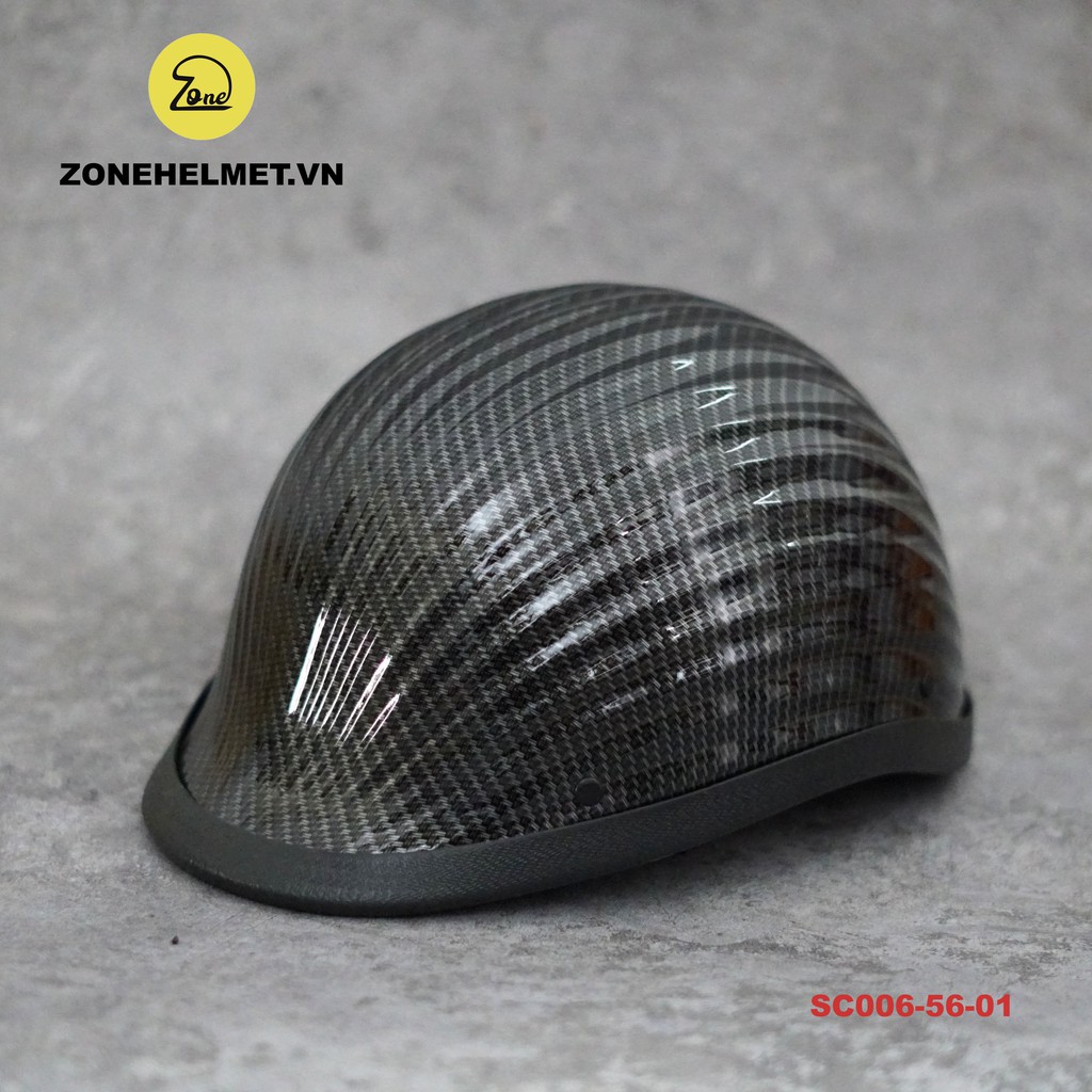 [NEW] Mũ bảo hiểm vỏ sò sơn nhúng Carbon chất lượng cao cấp - sản xuất Zone Helmet  SC006-56-01