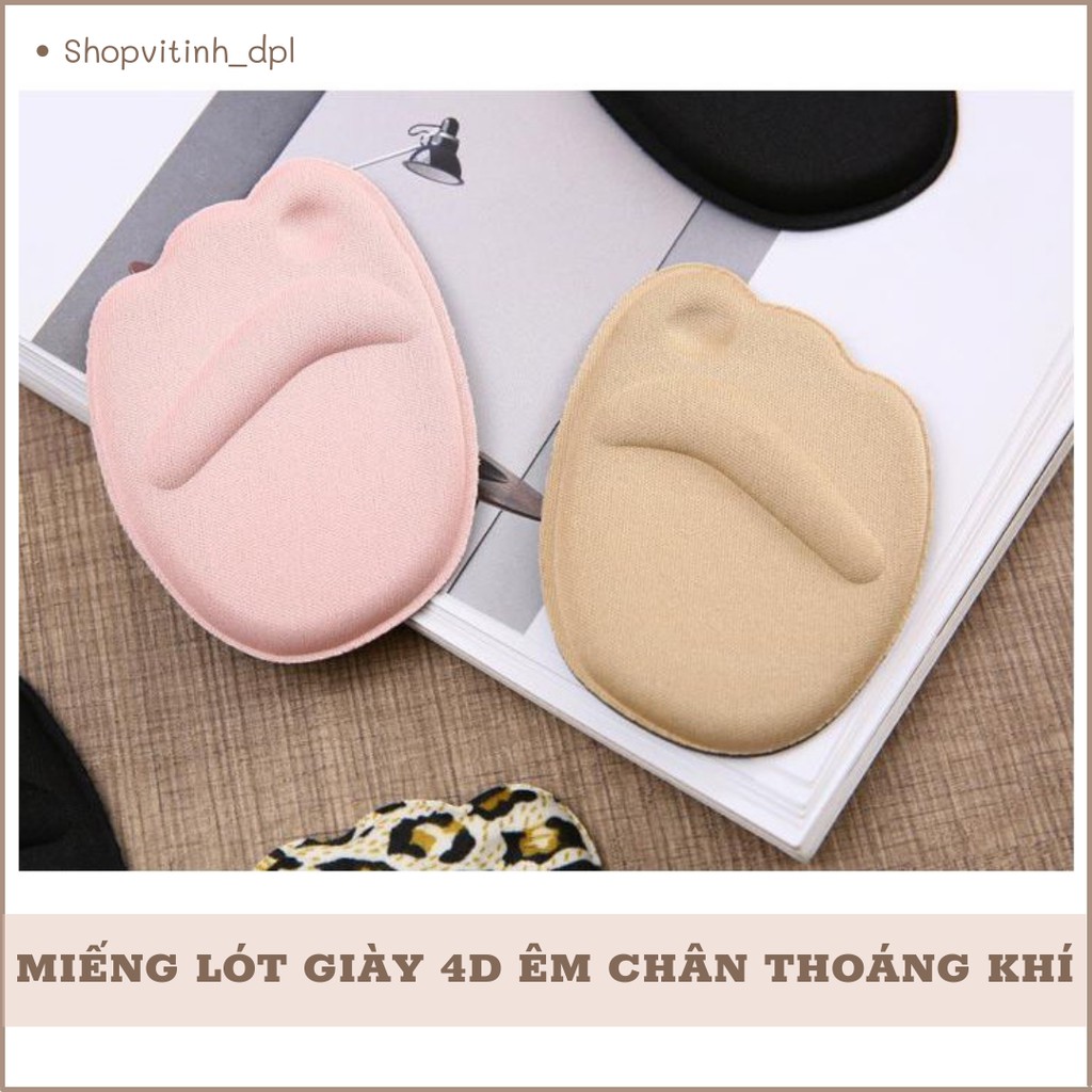 (SIÊU THOÁNG KHÍ) Cặp Miếng Lót Giày 4D Êm Chân Thoáng Khí, Giảm Đau Mũi Chân Cho Các Bạn Nữ Mang Cao Gót, Bata