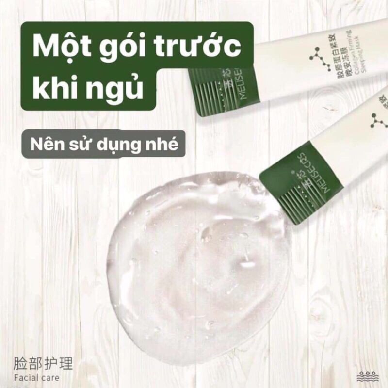 Hộp 20 gói mặt nạ ngủ thạch collagen Bioaqua Nâng cơ mặt nội địa trung