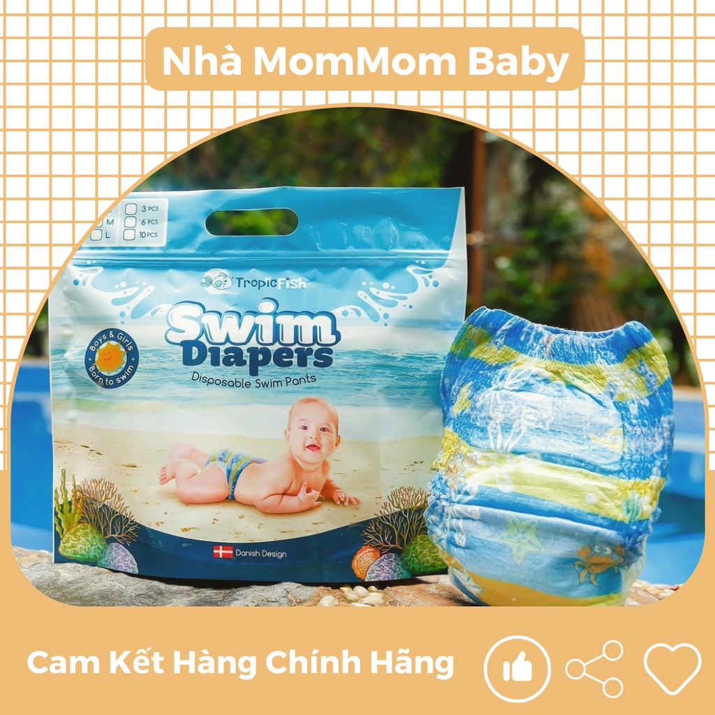 Tã Bỉm Quần Bơi Tropic Fish Có 3 Size S M L Cho Bé 1 Miếng