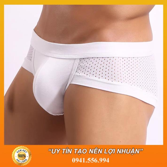 Quần Sịp Nam Hở Sườn Lỗ Thoáng Cotton Lạnh  ྇