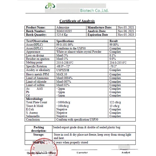 Bột Adenosine nguyên chất, nguyên liệu mỹ phẩm râu tóc bôi kèm minoxidil, giúp mọc & dày cứng râu tóc