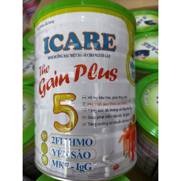 SỮA TĂNG CÂN ICARE GAIN PLUS 1-15/ 900G/DATA 6/2024