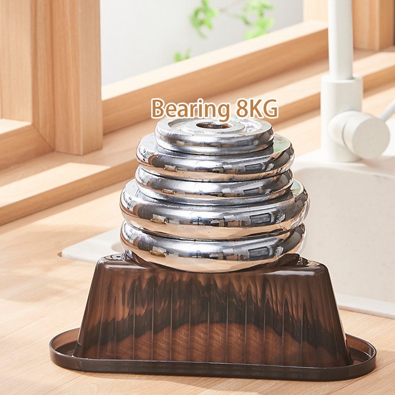 Rổ Đựng Mút Rửa Rau Củ Quả Hình Tam Giác Không Đục Lỗ Có Thể Kéo Dài Cho Nhà Bếp