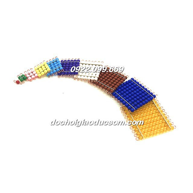 TẤM HẠT CƯỜM MÀU TỪ 1-10 Giáo cụ Montessori coloured bead squares