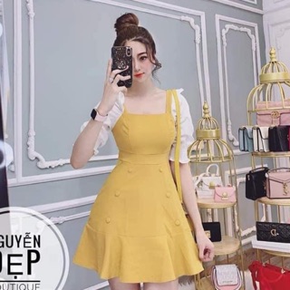Đầm vàng phối tay trắng ( lựa live )
