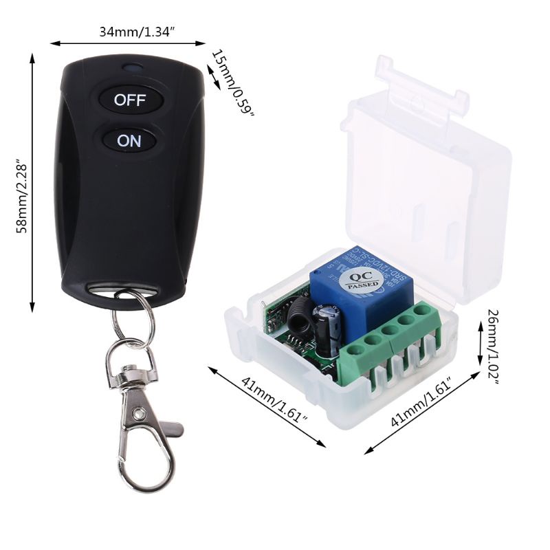 Công tắc điều khiển từ xa không dây DC12V 315/433MHz cho xe hơi xe máy | BigBuy360 - bigbuy360.vn