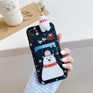 Ốp lưng iphone noen gấu trắng - có đựng card