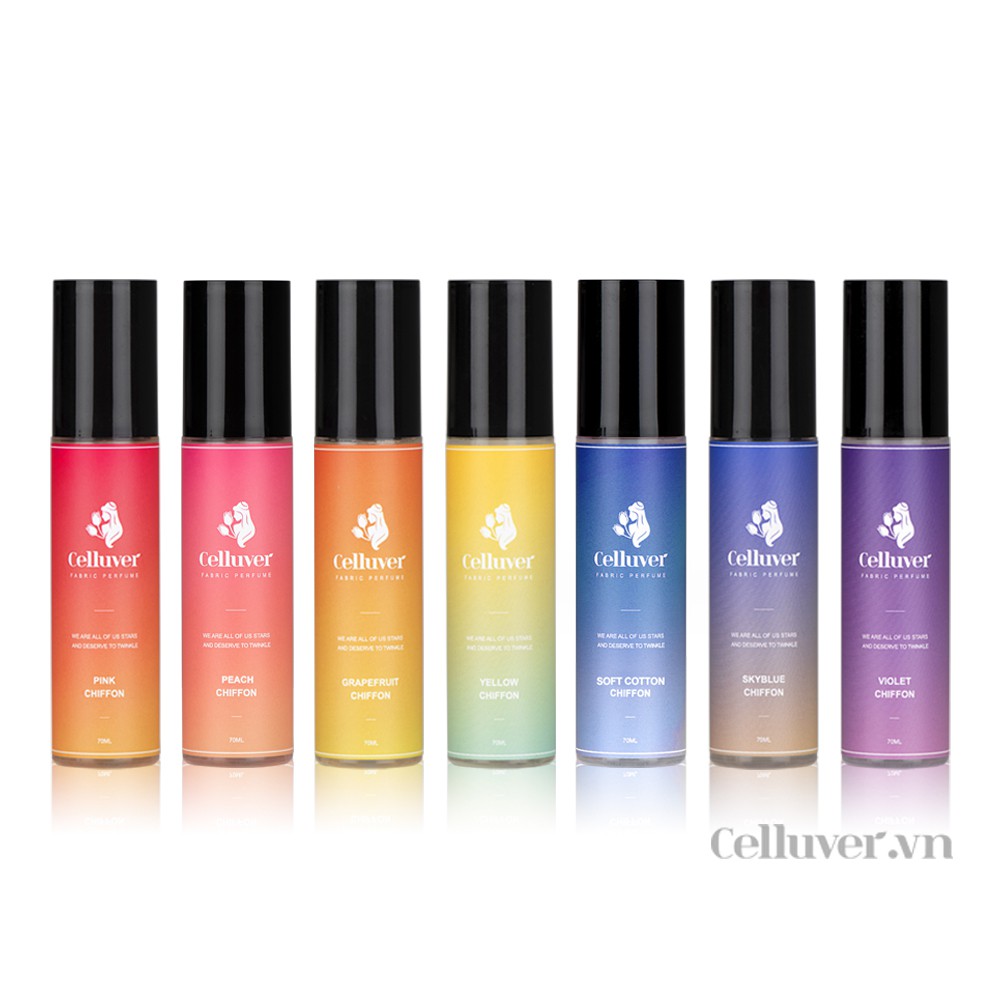 Nước hoa vải/Fabric Perfume - Celluver Chiffon 70ml chính hãng với 7 mùi hương