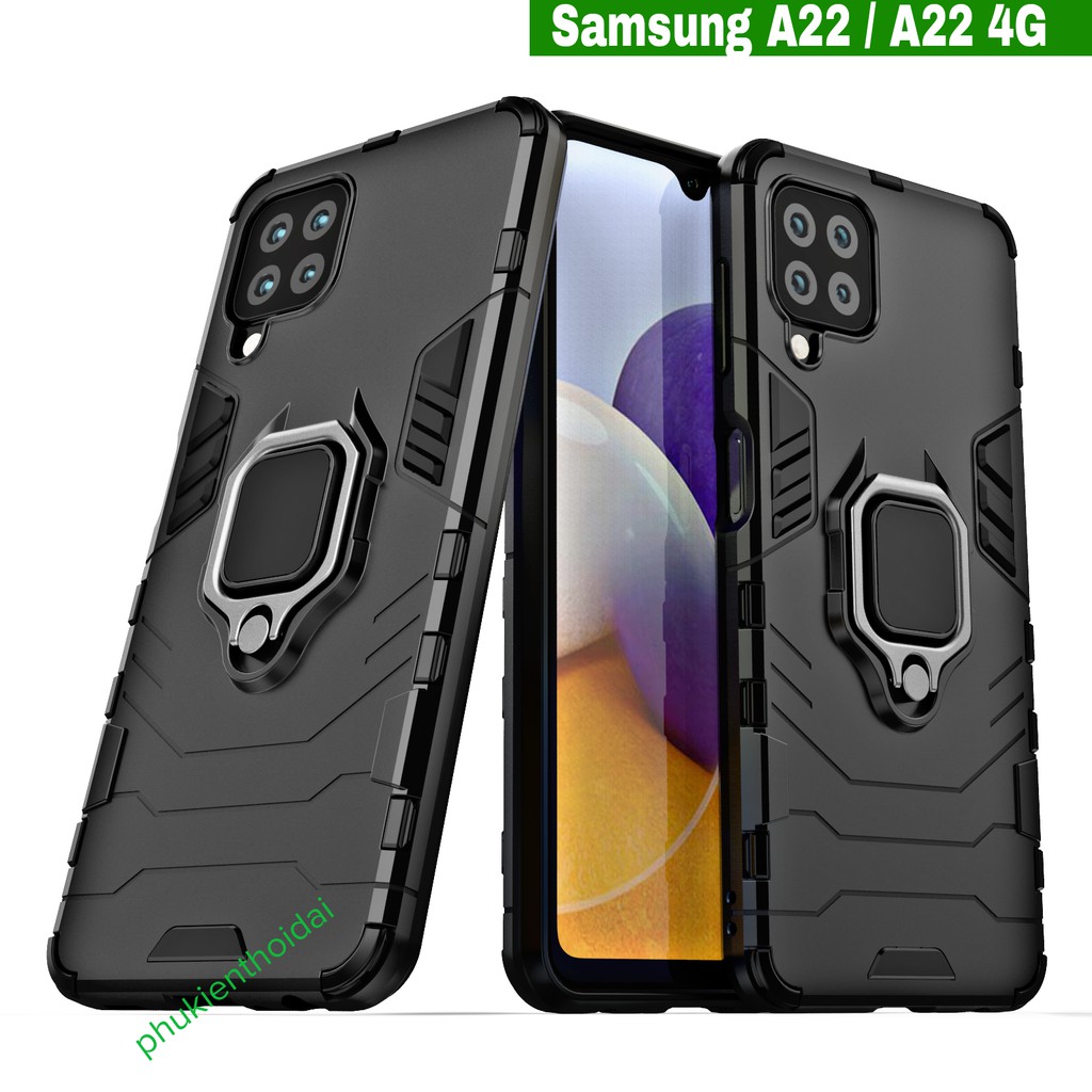 Ốp lưng Samsung A22 4G Iron Man Iring chống sốc giá đỡ xem phim