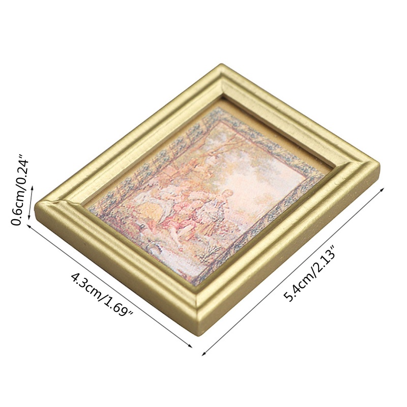 Bộ Khung Tranh Vẽ Hình Búp Bê Thu Nhỏ 1 / 12