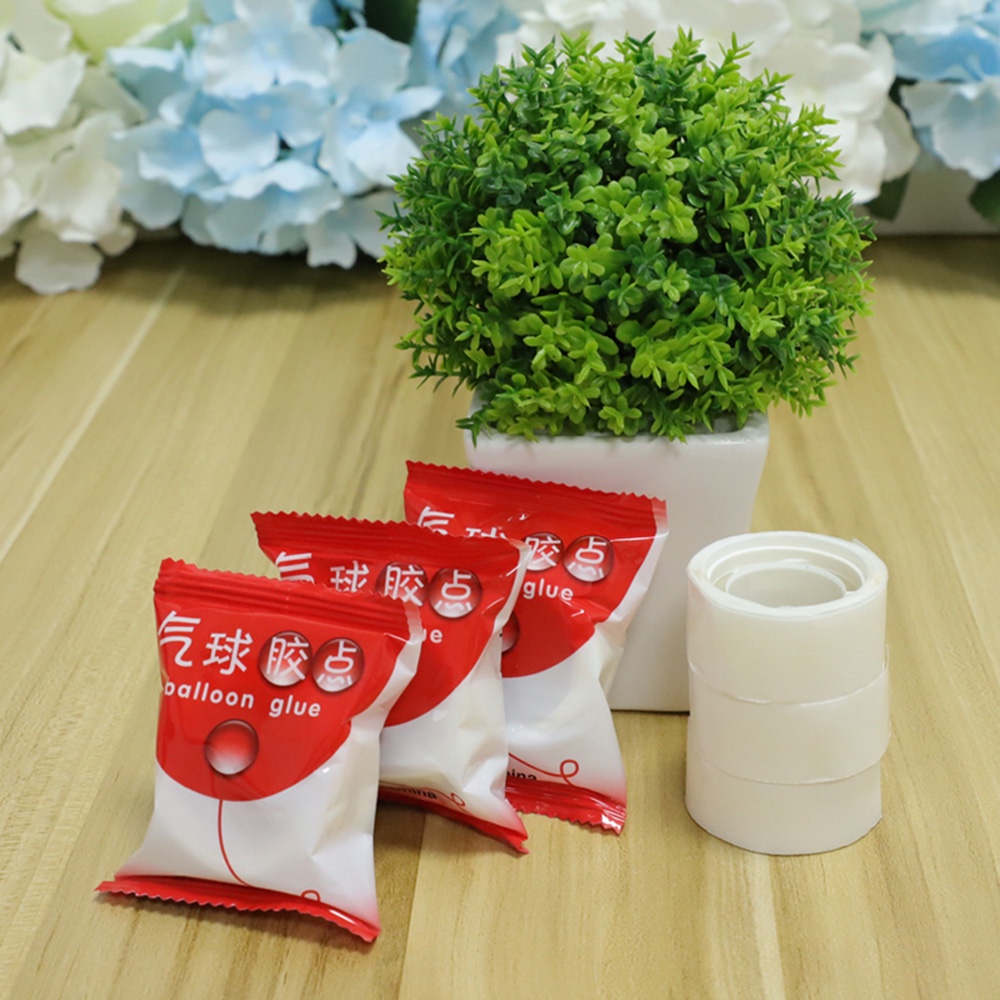 Bộ 100 Miếng Dán Hai Mặt Gắn Bong Bóng Trang Trí Tiệc Sinh Nhật/Tiệc Cưới