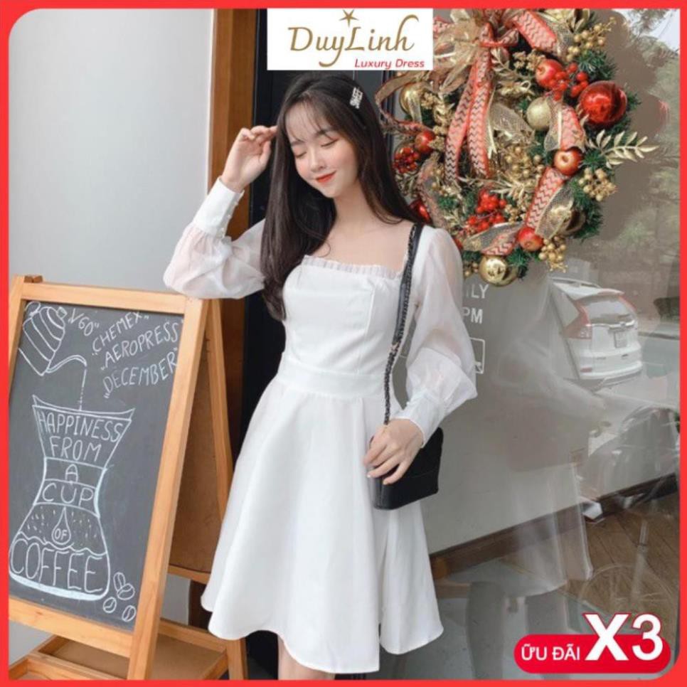 Đầm trắng xòe tay phồng dễ thương Babe Dress | BigBuy360 - bigbuy360.vn
