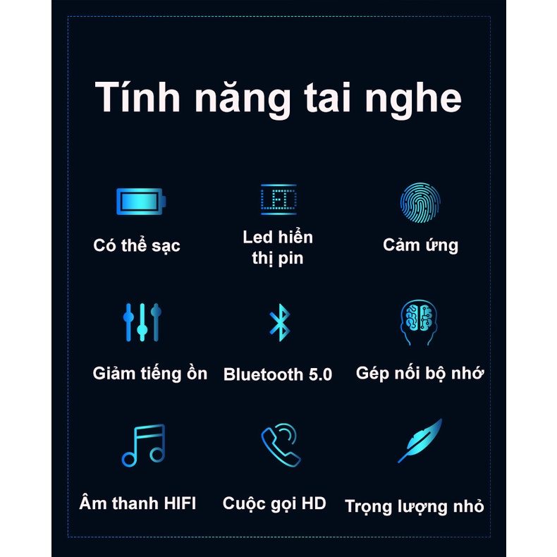 Tai nghe F9 bluetooth 5.0 kiêm sạc dự phòng 2000mAh