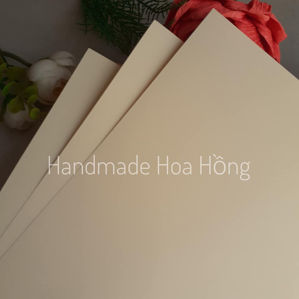 10 tờ giấy 5 màu khác nhau, định lượng 160gsm &amp; 180gsm - GIẤY làm hoa, thiệp, phong thư, bao lì xì, handmade