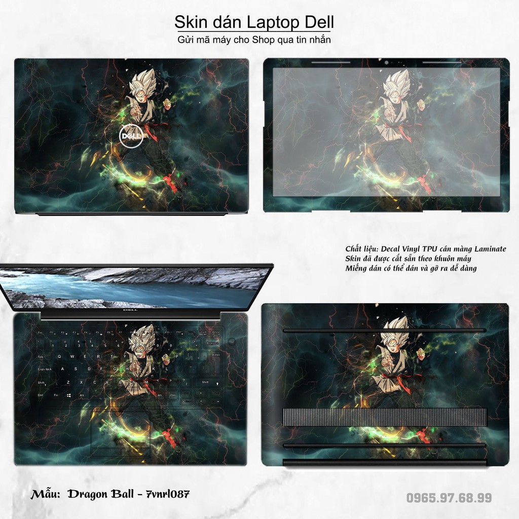 Skin dán Laptop Dell in hình Dragon Ball (inbox mã máy cho Shop)