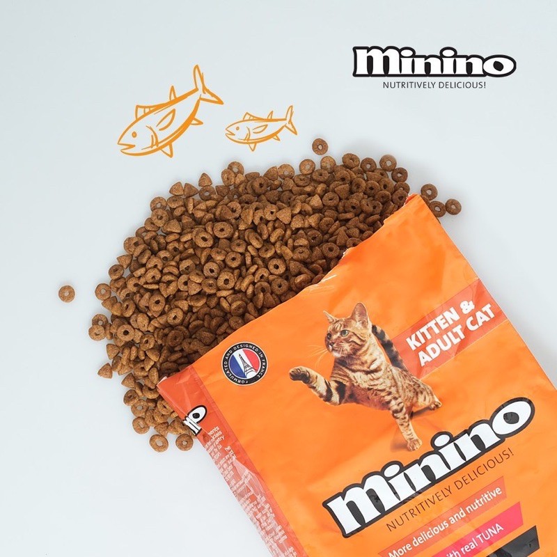 [ RẺ VÔ ĐỊCH ] THỨC ĂN HẠT CHO MÈO MININO GÓI 1kg3