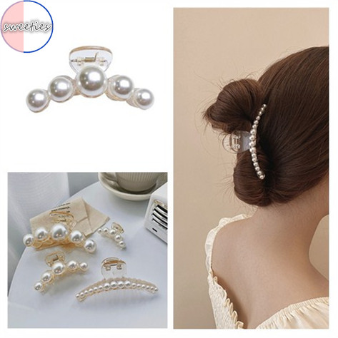 Kẹp tóc đính ngọc trai nhân tạo phong cách Hàn Quốc tao nhã