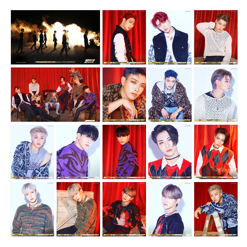 Bộ 18 Thẻ Hình Lomo Các Thành Viên Ateez