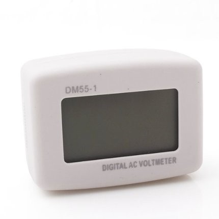 Vôn kế điện tử DM55-1 AC 80-300V đầu cắm EU US US điện áp 110-220V có màn hình LCD