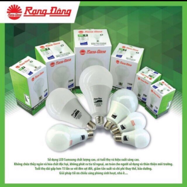 Bóng đèn led Rạng Đông các loại : 3W , 5W , 9W , 12W , 15W