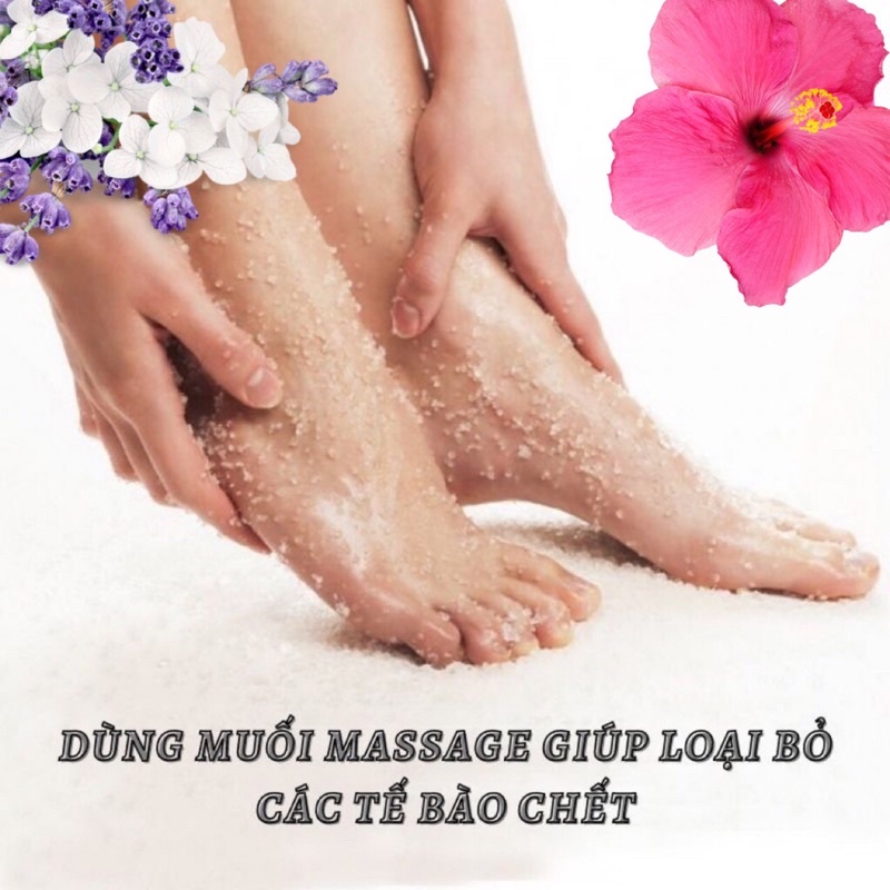 Muối ngâm chân spa BoBo chính hãng - Muối massage chà gót chân, loại bỏ tế bào chết giúp da mềm mịn (Hũ l