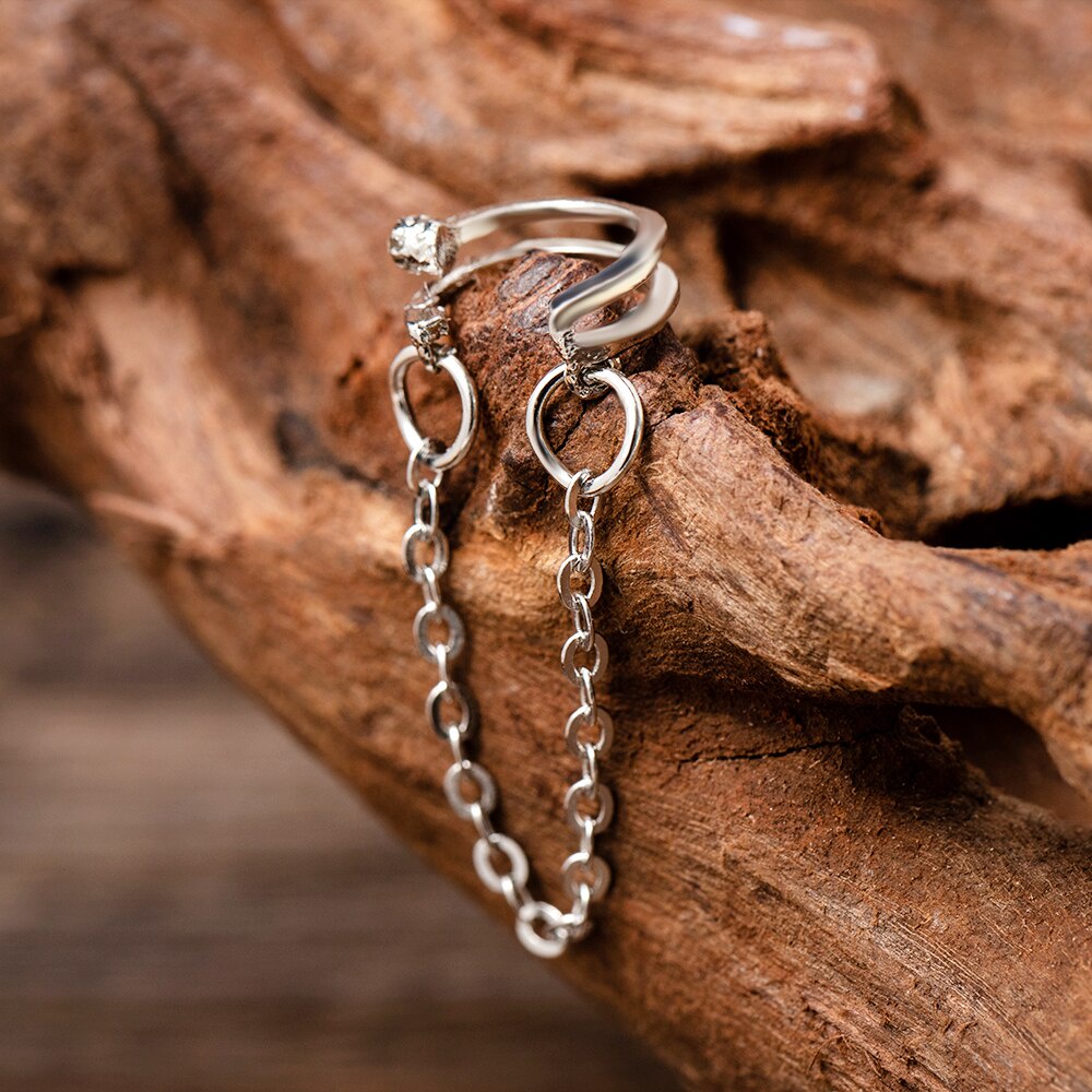 Khuyên kẹp vành tai không xỏ lỗ điều chỉnh phong cách punk rock cá tính