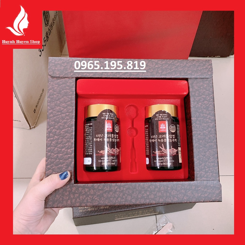 Cao hồng sâm linh chi nhung hươu Hàn Quốc hộp 240g*2