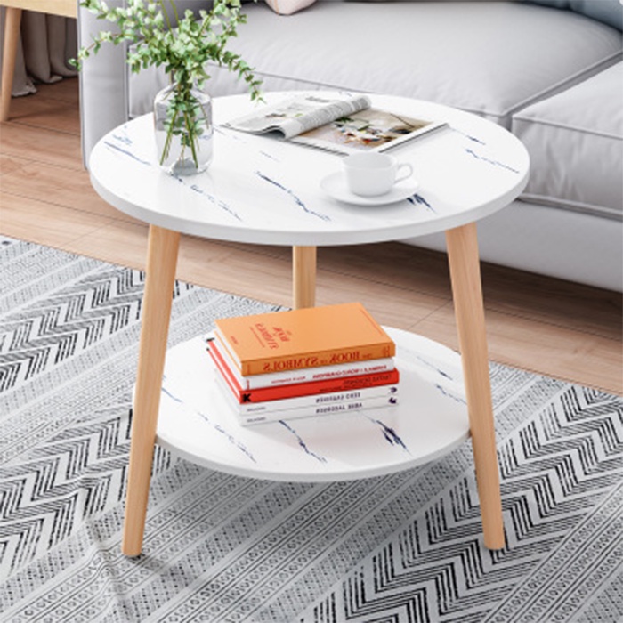 Bàn trà góc 2 tầng hiện đại Bàn sofa góc đa năng cao cấp BAT025