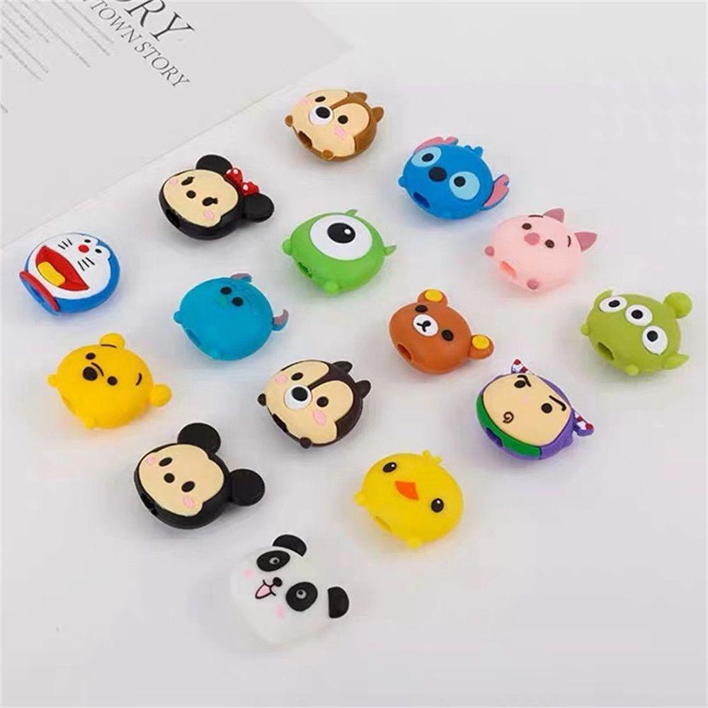 MMULCK Dụng Cụ Quấn Bảo Vệ Dây Cáp Sạc / Tai Nghe Điện Thoại Họa Tiết Hoạt Hình Dễ Thương Ốp
