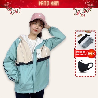 Áo khoác gió nữ lót lông cừu cao cấp, chất gió tráng bạc chống nước áo gió 2 lớp lót lông dày dặn Pato Man