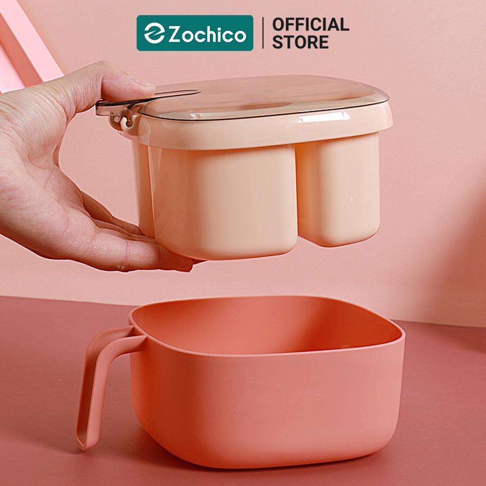 Hộp đựng gia vị 4 ngăn hai lớp cao cấp Zochico