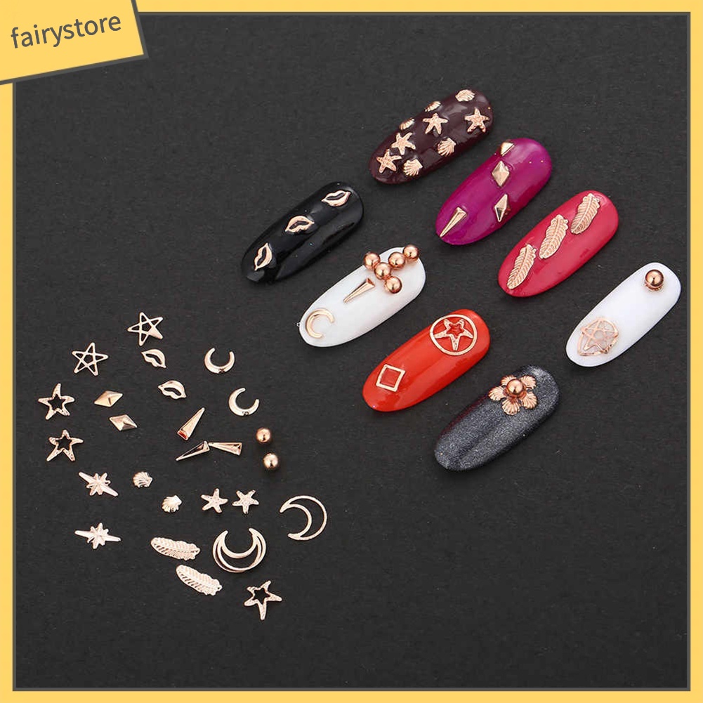 Phụ kiện trang trí móng tay hình trăng sao biển xinh xắn