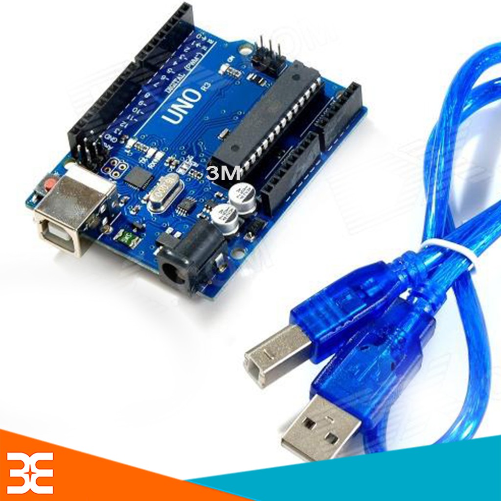 [Tp.HCM] Kit Arduino Uno R3 Chíp Cắm Atmega328P ( Tặng Cáp Kết Nối )