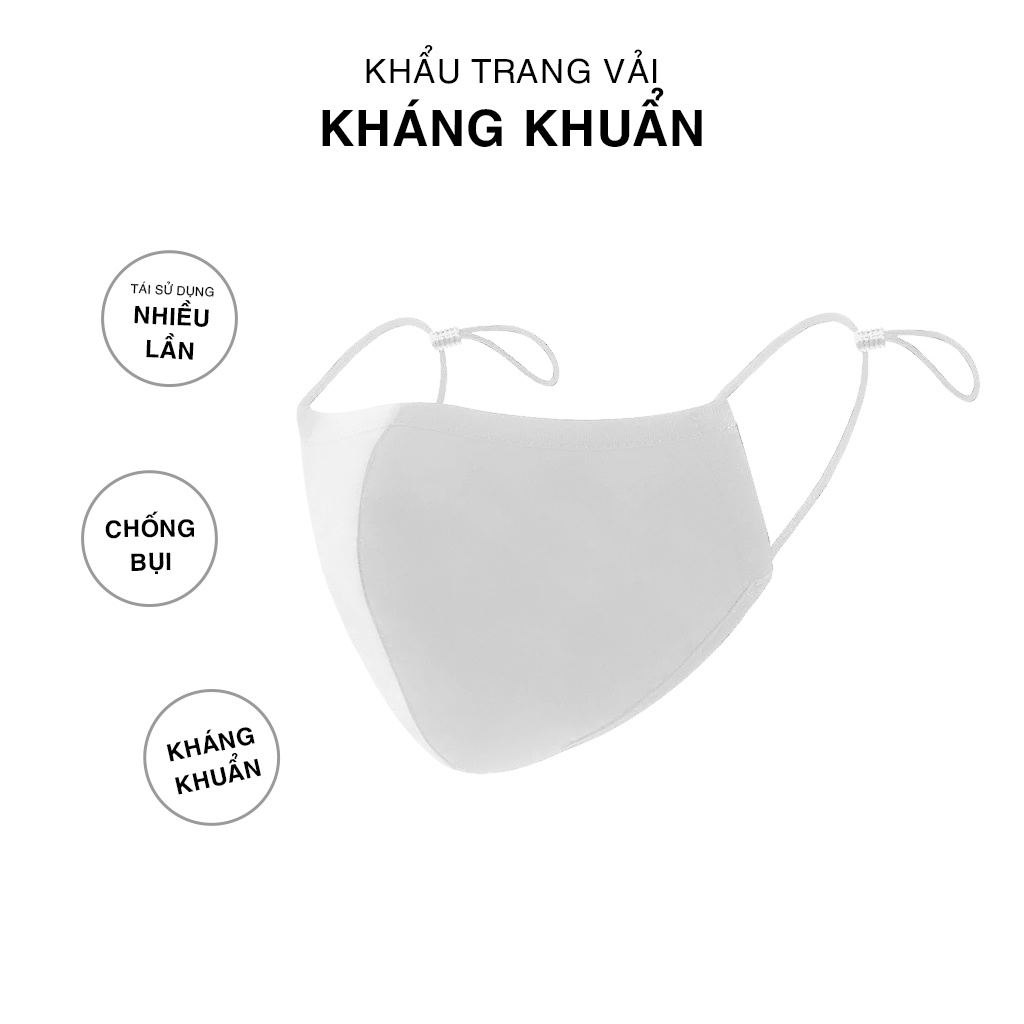 Khẩu Trang Nam Nữ Unisex vải Cotton 3 lớp kháng khuẩn TINOFUN mã TF3 chống, bụi, nắng chuẩn y tế có nút đẹp